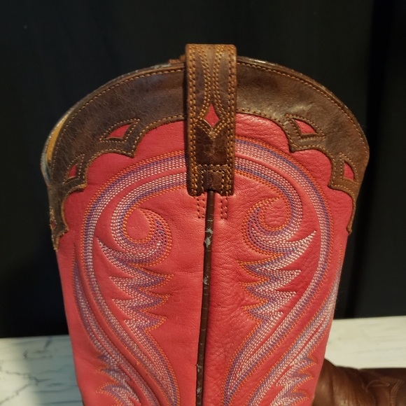 Ariat 'Legend' Cowboy Boots in Brown & Red - Women's size 7. 5 B - Picture 6 of 11